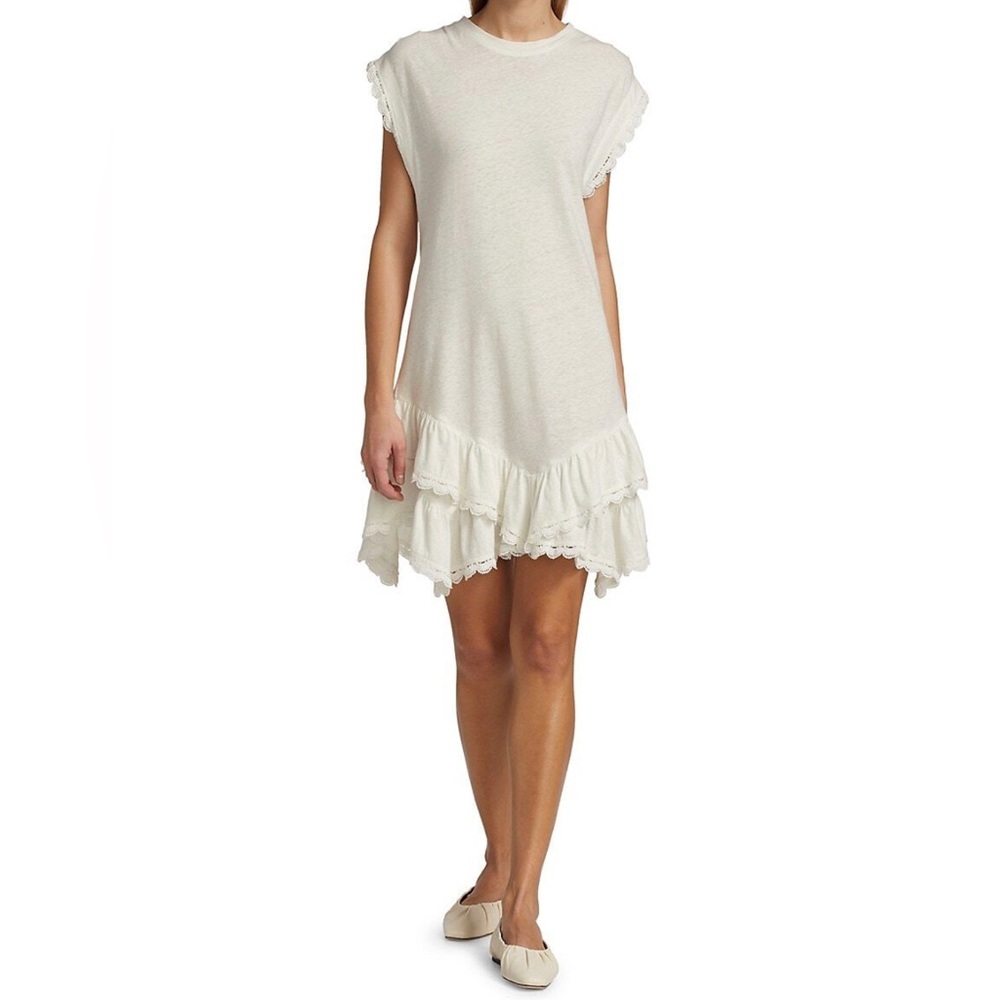 Derek Lam Jay Ruffle Hem‎ T-Shirt Dress - Picture 3 of 11